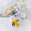 4 / 8pcs Boîte de bonbons en or Boîtes-cadeaux Clear de mariage transparent pour les invités Modèle de plateau Mini Stand Party Favors Candy détenteurs de bonbons