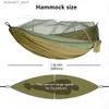 Hamacs camping loisirs Double moustique net hamac portable jardin extérieur voyage sommeil hamac swing voyage naturel rurgingq