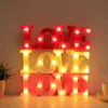 Proposition romantique de la Saint-Valentin 3D LOVE LED LETTRE LETTRE LETURE NIGHT LEILLE LAMBRE DE TABLE DE TABLE LAMPE LAMER