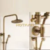 Luxury Nuovo bagno Surface Mount Brass Portieri del rubinetto del rubinetto Antitico Brass con Handshower + Tub Beccio