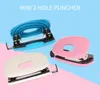 KW-triO Portable 2 Hole Punch Handheld Metal Hole Puncher 10 Sheet Capacity 6mm Aperture Paper Punch for A4 A5 A6 B5 B6 Notebook