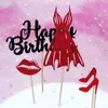 Brudduschkaka topper bröllop cupcake topper lycklig födelsedag jubileum bakning efterrätt tårta topp flaggdekorationer