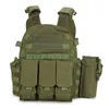 Airsoft Military Tactical Vest molle Combat Assault Plate Plate Breger Tactical Gile avec 3 pochettes Gire de chasse Airsoft Combat Gear