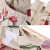 Exquisite Wood Handle Fabric Storage Bag for Knitting Needles Sewing Tools