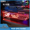 Cooling DIY ARGB GPU Bracket Horizontal Video Card Support RGB Graphics Cards Holder Customizable AURA SYNC PC Modding Gamer