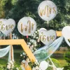18 -дюймовый круглый белый золотой печать Mrmrs Love Foil Balloons невесты для брака свадебные декор.