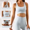 Yoga Tenues High Impact Workout Sports Bra Femmes Alivable Boucle Hollow Breathable Yoga Vest Running Training Casual Athletic Fitness Tops Y240410