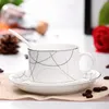 Keramische koffie set melkthee mugs cups schotels keuken drinkware bestek verjaardag geschenken bruiloft geschenken roos afgewerkt 150 ml