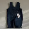 Spring Baby Denim Overalls Kids Boys Loose Jeans Casual Pants Infant Girls Vintage Strap Trousers Toddler Clothes 240327