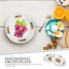 Dinnerware Sets 2 Pcs Enamel Tea Tray Retro Plate Multi-function Storage Dishes Decor Household Fruits