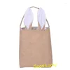 Party Decoration 10pcs/lot Good Quality Burlap & Linen Cotton 14 Colors Mixed Personalize Easter Bag Children's Tote