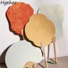 Dekorativa figurer Vintage Double-Side Paper Hand Fans Diy Målning Kinesisk stil Portable Summer Handheld Craft Gift Tassel Wood Fan