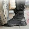 Boots Mens Work Safety Chaussures en acier Boots Boots High Top Sneakers Randonnée indestructible Léger