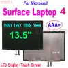 Панели AAA+ 13,5 "для Microsoft Surface Naptop 3 1867 1868 ЖК -дисплей сенсорный экран дигитизатор сборки для поверхностного ноутбука 4 1958 ЖК -дисплей