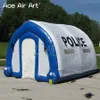 8mLx4mWx3.5mH (26x13.2x11.5ft) Customized mobile inflatable tunnel marquee police work shop emergency respond shelter with removable curtains and base tube for sale