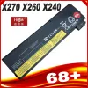 Baterie x240 45N1128 Bateria laptopa dla Lenovo ThinkPad x270 x260 x240 x240s x250 T450 T470p T440S K2450 W550S 45N1136 45N1738 68 ++