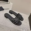 Designer Luxus Sandalen Sommer Heiße Strandschuhe Frauen Pantoffeln kleine Diamant -Flachschuhe Frauen Sommer Open Tobe Mode Caligae