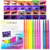 12pcs / boîte UV Eyeliner imperméable Eyeliner Gel Crayon Face Peinture PENSE NÉON MADEUP Halloween Pigment Eye Douner Fluorescence dans Dark 240327