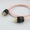 HIF -kwaliteit HIFI 12TC Power Cable Hoge kwaliteit 6n OCC HIFI -netsnoer met de Amerikaanse plug voor versterker dvd mulitimedia