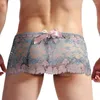 Underpants Sexy Men Sissy Briefs Lace Lingerie Skirt Clubwear Panties Mens Sleepwear Underwear Perspective Night Personalized