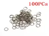 100pcs 8mm 10mm 15mm Tags -chave anéis de aço redondo de aço branca Anel dividido para etiquetas de identificação de animais de estimação CANTOS DE PET CATOS Acessórios de colarinho3675292