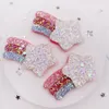 Filt tyg glitter regnbåge meteor popsicle donut applikation bröllop diy sömnad lapp hår båge tillbehör diy hantverk leveranser