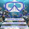 2022 Snorkling Snorkel Diving Scuba Set Gear For Kids Youth Junior Anti-dim Hempererad glas Snorkel Mask Snorkling Simning