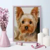 Huacan Dog Diamond Painting Animal Cross Stitch Wandaufkleber Full Drill Stickerei Mosaic Yorkshire Terrier Diamond Kunst