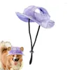Hondenkleding Sun hoed Pet Zomer met oorgaten Zonnebrandcrème Baseballbescherming voor kleine buitenwandelingaccessoires