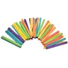 50Pcs/Lot Colored Wooden Popsicle Sticks Natural Wood Ice Cream Sticks Kids DIY Hand Crafts Art Ice Cream Lolly Cake Tools