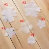 100pcs / lot Accessoires de vêtements Petites fleurs Applique blanc dans Organza Broche bricolage Robe de mariée