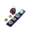 Cup Tea Set Portable Suit Kung Fu Ceramic Travel Set Chinese Retro Fair Cup Hide Cup Tea Pot and Cup Set Storage Organization