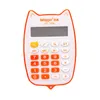 Calculadora fofa semelhante a um gatinho com 12 dígitos LED Exibir calculadora portátil portátil para estudantes funcionários de escritório adolescente