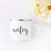 Wifey Hubby Mugs Mr and Mrs couple Mug Bridal Shower Gifts Wedding bithday gift Mug For Hot Cold Coffee Tea Water Juice