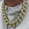 Hiphop Sterling Sier Pass Diamond Tester VVS Iced Out 25mm Moissanite Cuban Link Chain
