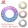 Bolany 130BCD BXM Folding Ultralight Bicycle Chaining Hollow Design Round Hole Plating Anode Rainbow 53T 56T Bike Chain Wheelwheel