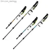 Trekking Poles Trekking Poles 2-piece walking pole carbon pole 3-section EVA direct grip handle Alpstock outdoor hiking and mountaineeringQ