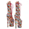 Dance Shoes Women 20CM/8inches PU Upper Plating Platform Sexy High Heels Boots Pole 473