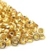 100 Sets mässingsmaterial Guld 5mm 6mm 8mm GROMMET EYLELE med tvättmaskin Fit läder Craft Shoes Belt Cap Bag Diy Supplies Tillbehör