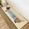 Teppiche Cartoon Hund Cashmere Teppich Schlafzimmer Nachtteppich Badezimmer absorbierende Nicht-Schlupfteppiche Herzdruck Bodenmatte Wohnzimmer Türmatten