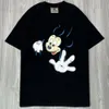 T-Shirts Cartoon bedruckte Männer T-Shirt Kurzarm Waschen schwarze T-Shirts