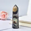 Natural Crystal Point Calcite Healing Stone Obelisk Colorful Quartz Wand Vacker prydnad för heminredning Energipyramid