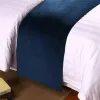 Luxury Solid Velvet Bed Runner Scarf Protector Slipcover Bed Decorative Scarf for Bedroom Hotel Wedding Room