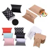 10/20/30 stcs Kraft Paper Candy Boxes Cute Mini Pillow Cardboard cadeaubon voor verjaardagshuwelijksgeschenken voorstander van verpakkingsfeestdecor