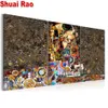 3 PCS Gustav Klimt Kiss 5d Diy Diamond Painting Full Square Round Round Diamond Cross Crost Stitch Rhingestone Triptych Home Decor