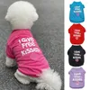 Camiseta de pet-shirt de pet-shirt de vestuário de cachorro para cães para cães pequenos gatos verão com impressões engraçadas de carta confortável princesa