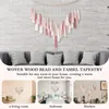 Tapestries Baby Girl Nursery Decor With Wood Beads Boho Tassel Garland Adjustable Tapestry Macrame Wall Housewarming Gifts