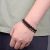 Bracciale elastico del granato 4 6 8mm rotondo naturale onice ametista perle di chakra perle energetiche donne uomini yoga gioielli fatti fatti a mano