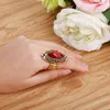 Cluster ringen eenvoudige verouderde goudkleurige strass Statement Verklaring Verstelbare ring voor vrouwen Bloemvinger Fashion sieraden
