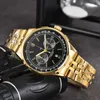 Designer Watch Mens Watch Luxury Quartz PolsWatch Navitimer Chronograph Sapphire Glass Fashion Montre de Luxe roestvrijstalen staalband Relojes Breitling B01